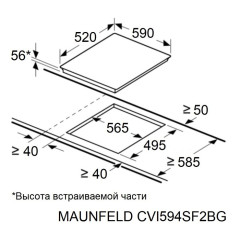 Варочная панель Maunfeld CVI594SF2BG