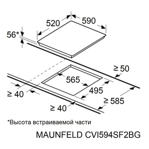 Варочная панель Maunfeld CVI594SF2BG
