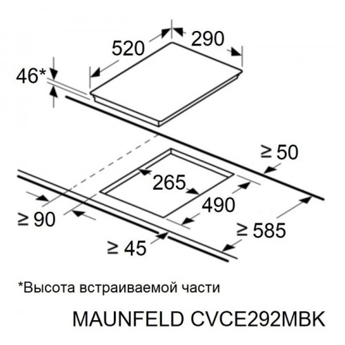 Варочная панель Maunfeld CVCE292MBK