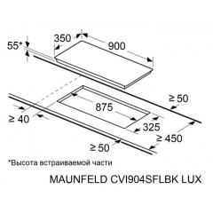 Варочная панель Maunfeld CVI904SFLBK LUX