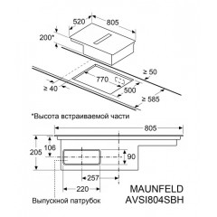 Варочная панель Maunfeld AVSI804SBH