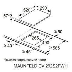 Варочная панель Maunfeld CVI292S2FWH