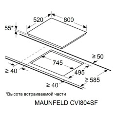Варочная панель Maunfeld CVI804SFLGR