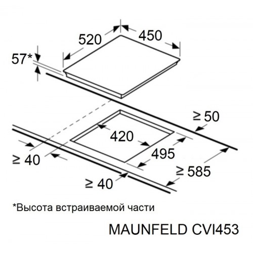 Варочная панель Maunfeld CVI453BK