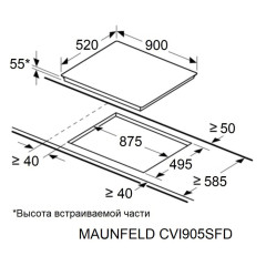 Варочная панель Maunfeld CVI905SFDGR