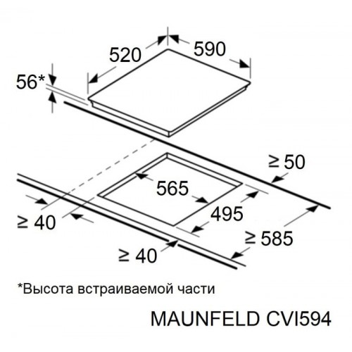 Варочная панель Maunfeld CVI594BK