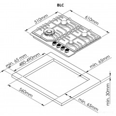 Варочная панель ZorG Technology BLC FDW gray