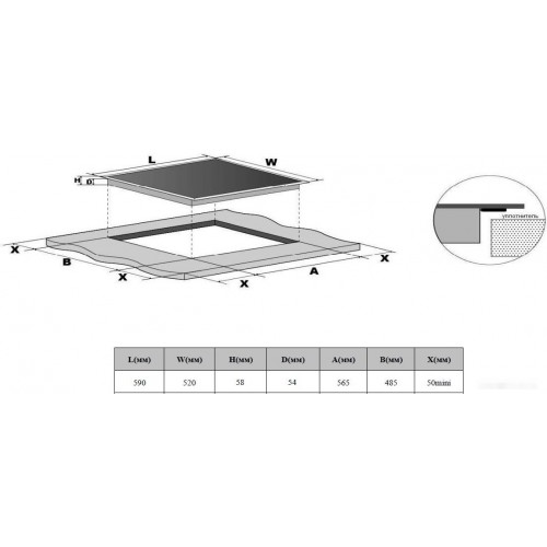 Варочная панель Weissgauff HI 632 W