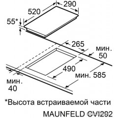 Варочная панель Maunfeld CVI292S2BWH Inverter