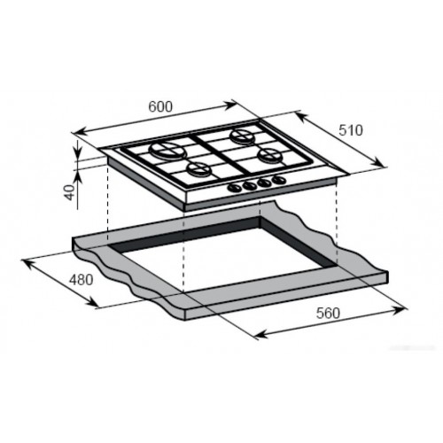 Варочная панель Weissgauff HGG 640 BG Nano Glass