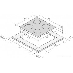 Варочная панель Krona Accordo 60 BL