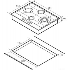 Варочная панель HIBERG VM 6145 W