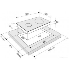 Варочная панель Krona Magier 30 BL 2BTK