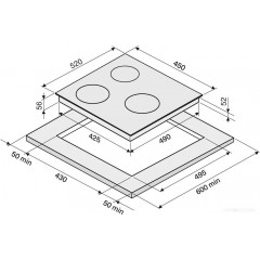 Варочная панель Krona Magier 45 BL 3BTK