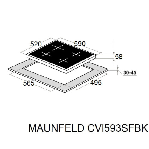 Варочная панель Maunfeld CVI593SFBK Inverter