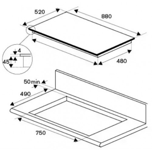 Варочная панель Bertazzoni P906IM3G5NE