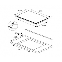 Варочная панель Bertazzoni P786IM3B2NE