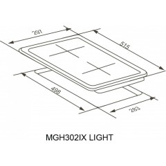 Варочная панель Meferi MGH302IX Light