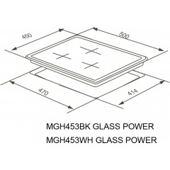 Варочная панель Meferi MGH453WH Glass Power