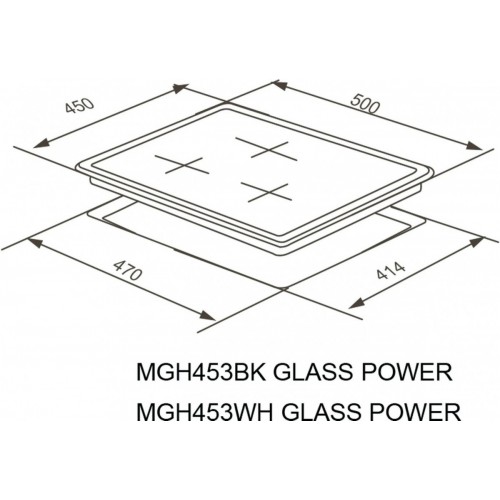 Варочная панель Meferi MGH453WH Glass Power