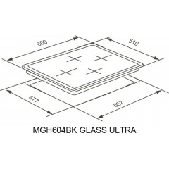Варочная панель Meferi MGH604BK Glass Ultra