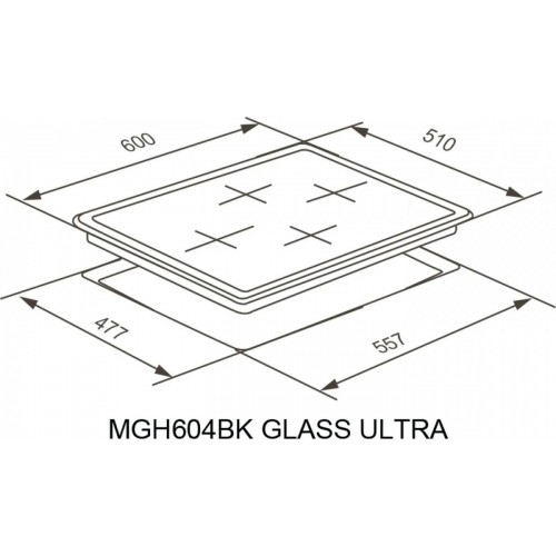 Варочная панель Meferi MGH604BK Glass Ultra