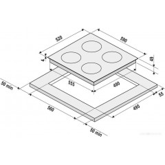 Варочная панель Krona Zauber 60 BL TK