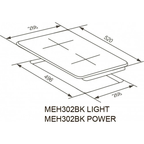 Варочная панель Meferi MEH302BK Light