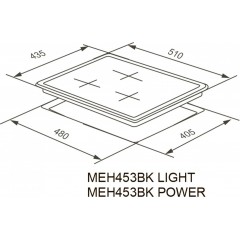 Варочная панель Meferi MEH453BK Power