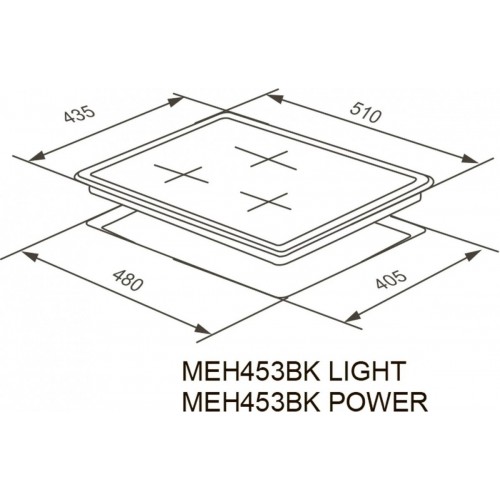 Варочная панель Meferi MEH453BK Power