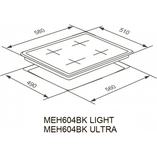 Варочная панель Meferi MEH604BK Ultra