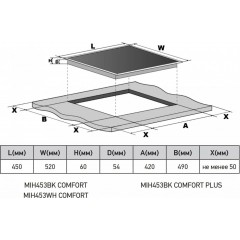 Варочная панель Meferi MIH453BK Comfort Plus