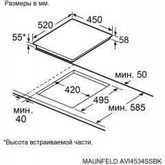 Варочная панель Maunfeld AVI4534SSBK