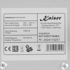 Варочная панель Kaiser KCT 6192 FI RotEm