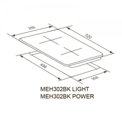 Варочная панель Meferi MEH302BK POWER