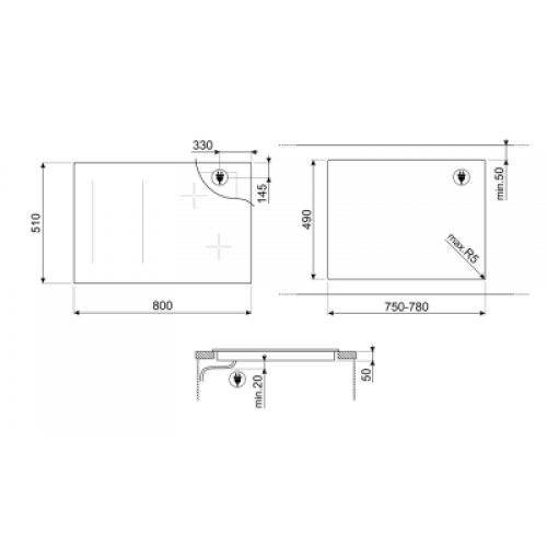 Варочная панель Smeg SIM3864MB