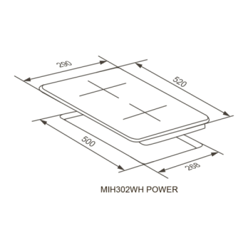 Варочная панель Meferi MIH302WH POWER