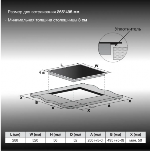 Варочная панель Hyundai HHI 3752 WG