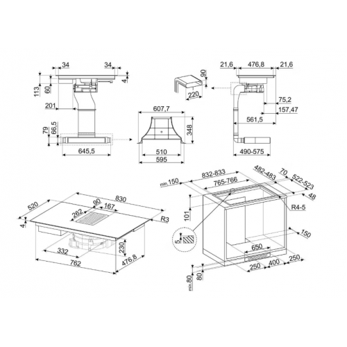 Варочная панель Smeg HOBD182DG