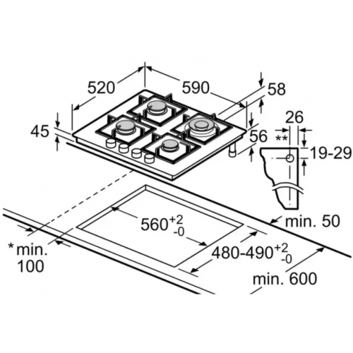 Варочная панель Bosch PPH6A6I40O
