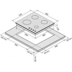 Варочная панель Krona Nebel 60 IX W