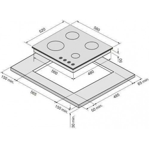Варочная панель Krona Nebel 60 IX W