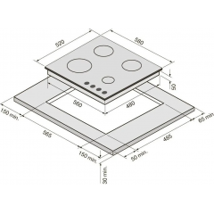 Варочная панель Krona Nebel 60 WH W