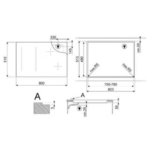Варочная панель Smeg SIM1864D