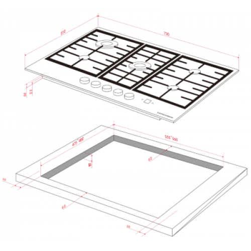Варочная панель Kuppersberg FG 78 B