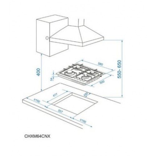 Варочная панель Candy CHXM64CWB