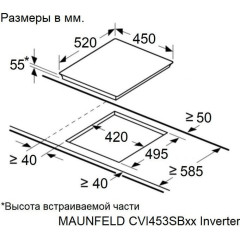 Варочная панель Maunfeld CVI453SBBK Inverter