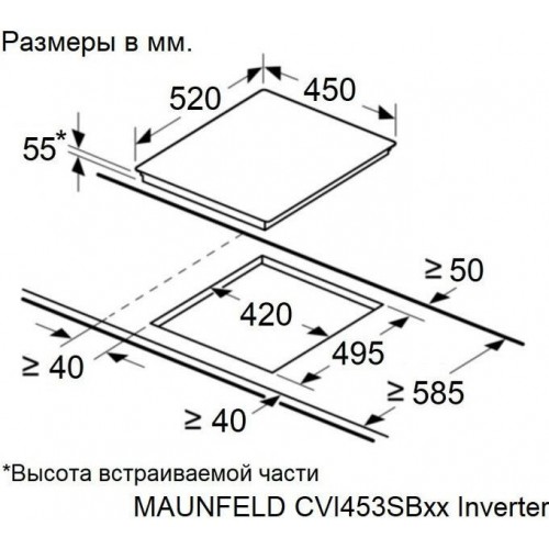 Варочная панель Maunfeld CVI453SBBK Inverter