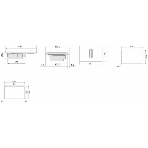 Варочная панель Falmec Zero Easy 84 Vetro Nero