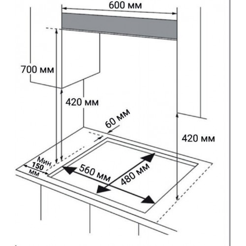 Варочная панель Weissgauff HGG 642 BGH Double Wok Timer